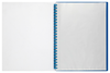 Marbig A4 20 Pocket Refillable Display Book, Clear Front, Blue Backing