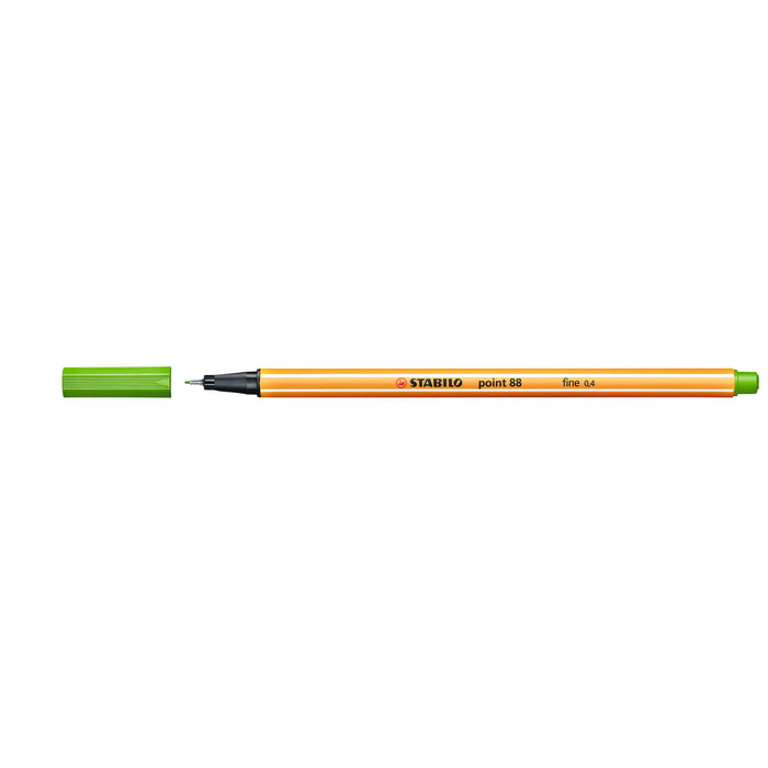 Stabilo Point 88 Fineliner Leaf Green, Pack of 10