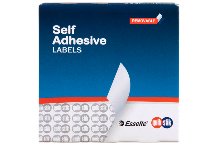 Quikstik White Circular Labels 11mm