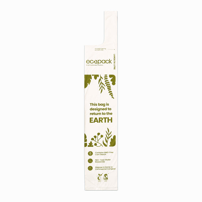 Compostable Bin Liners 36L Large, Natural, 20 Rolls x 15's (300 bags)