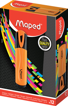 Maped FLUO'PEPS Highlighter Orange, Box of 10