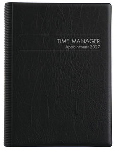 2027 Collins MDA51A-TM Time Manager Appointment Diary, Day Per Page, Wiro Bound, PVC Slip Case Cover, Black