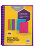 Marbig A4 20 Pocket Insertable Cover Refillable Display Book, Purple Cover