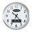 Carven Quartz Wall Clock With LCD Day+Date 350mm Silver