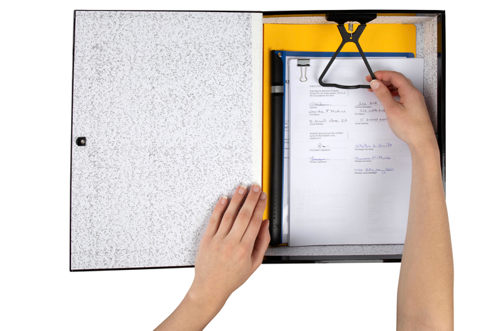 Marbig Foolscap Box File, 75mm Spine, Black