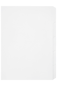 Marbig A4 Unpunched White Indices/Divider, 5 Tabs