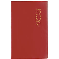 2026 Collins Pocket Diary A71P, Day Per Page, PVC Cover, Red, 74mm x 105mm