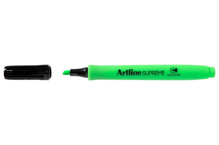 Artline Supreme Highlighter, Green, 12's pack