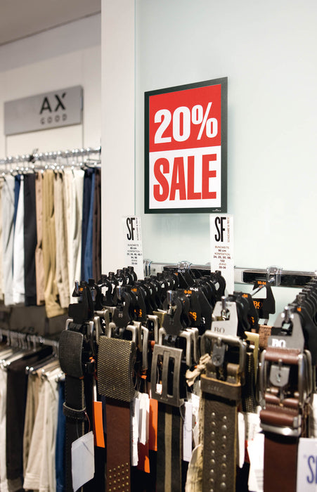 A4 Duraframe Durable Self Adhesive Poster / Sign Holder, Black - 2's Pack