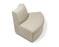 Eden Anchor External Curve Modular Seating - Oatmeal Coloured Fabric