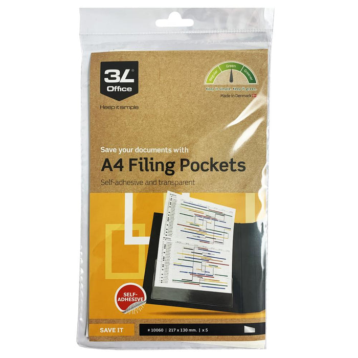 3L A4 Size Filing Packets - 5's Pack CX231635
