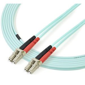 3m Aqua OM4 Duplex Multimode Fiber Optic Cable - 100 Gb - 50/125 - LSZH - LC/LC IM3698446