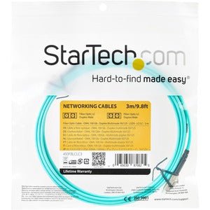 3m Aqua OM4 Duplex Multimode Fiber Optic Cable - 100 Gb - 50/125 - LSZH - LC/LC IM3698446