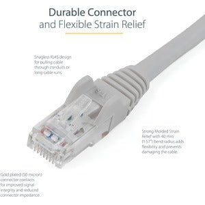 3m Gray Gigabit Snagless RJ45 UTP Cat6 Patch Cable - 3 m Patch Cord - Ethernet Patch Cable - RJ45 Male to Male Cat 6 Cable IM2634458