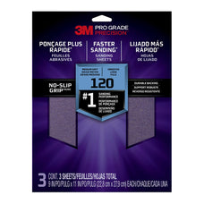 3M Pro Grade Precision Sanding Sheets 26120TRI-3 120 Grit, Pack of 3 FP11372