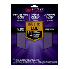 3M Pro Grade Precision Sanding Sheets 26180TRI-3 180 Grit, Pack of 3 FP11373