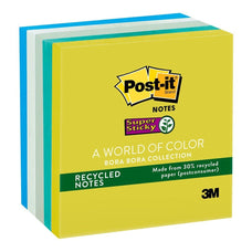 3M Recycled Super Sticky Post It Note 76 x 76mm x 5 Pads (654-5SST) FP10545