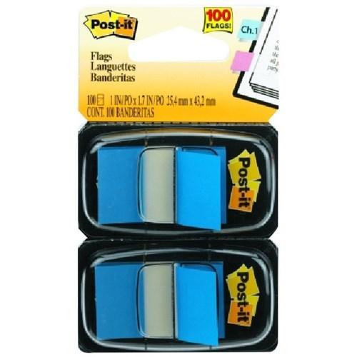 3M Sticky Post It Flags Blue 25 x 43mm - Twin Pack (680-BE2) FP10454