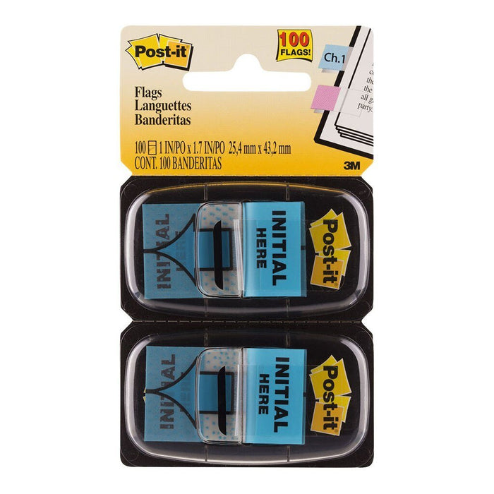 3M Sticky Post It Flags INITIAL HERE Twin Pack (680-IH2) FP10462