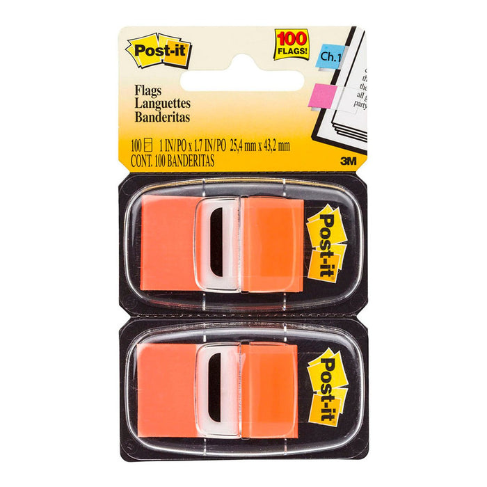 3M Sticky Post It Flags Orange 25 x 43mm - Twin Pack (680-OE2) FP10463