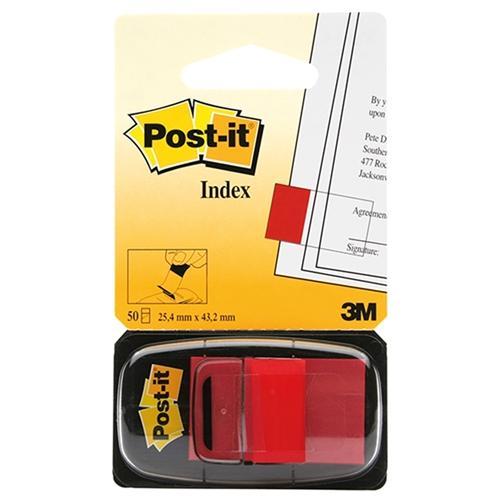 3M Sticky Post It Flags Red 25 x 43mm (680-1) FP10449