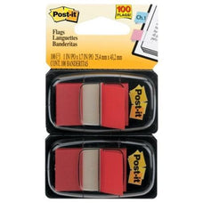 3M Sticky Post It Flags Red 25 x 43mm - Twin Pack (680-RD2) FP10467