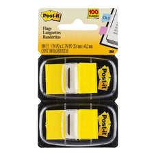 3M Sticky Post It Flags Yellow 25 x 43mm - Twin Pack (680-YW2) FP10470