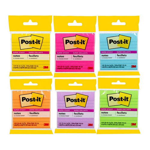 3M Sticky Post It Note 101 x 101mm - Lined (4490-SSMX) | Desktop ...