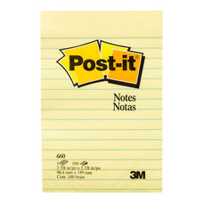 3M Sticky Post It Note 101 x 152mm - Lined (660) FP10514