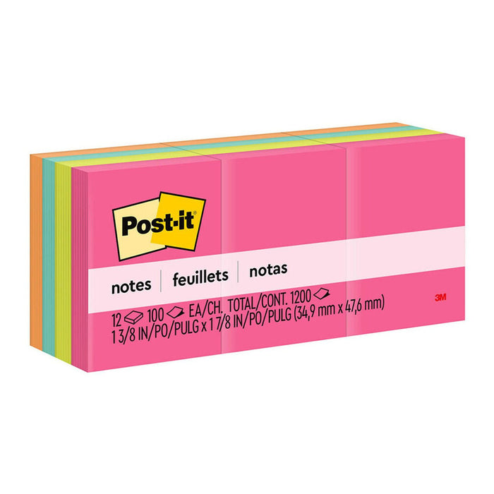 3M Sticky Post It Note 35 x 48mm x 12's Pack (653AN) FP10529