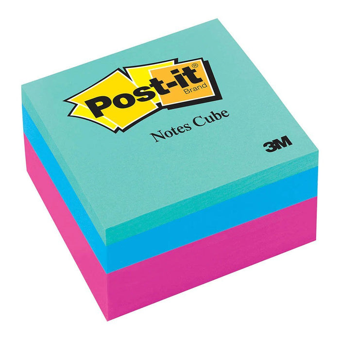 3M Sticky Post It Note 76 x 76mm Memo Cube Pink Wave (2027-RCR) FP10515