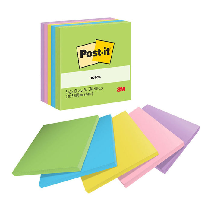 3M Sticky Post It Note 76 x 76mm x 5's Pack (654-5AU) FP10547