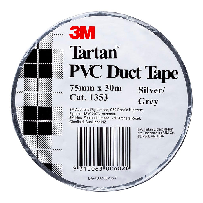 3M Tartan Duct Tape 1353 Silver Grey 75mm x 30m FP11367