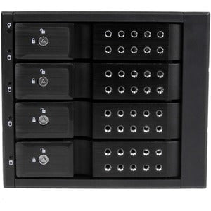 4 DRIVE BAY ALUMINUM TRAYLESS HOT SWAP MOBILE RACK BACKPLANE WITH FAN  LOCK FOR 3.5IN SAS II / SATA III - 6 GBPS HARD DRIVE - 3 BAY 5.25IN MOUNTED MOBILE RACK BACKPLANE IM2784044