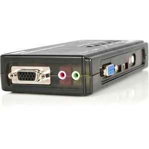 4 PORT BLACK USB KVM SWITCH KIT WITH CABLES AND AUDIO IM2902542
