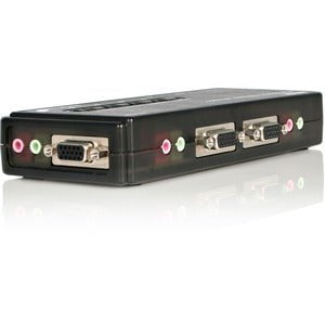 4 PORT BLACK USB KVM SWITCH KIT WITH CABLES AND AUDIO IM2902542
