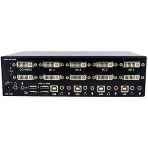 4 PORT DUAL DVI USB KVM SWITCH WITH AUDIO USB 2.0 HUB IM1605885
