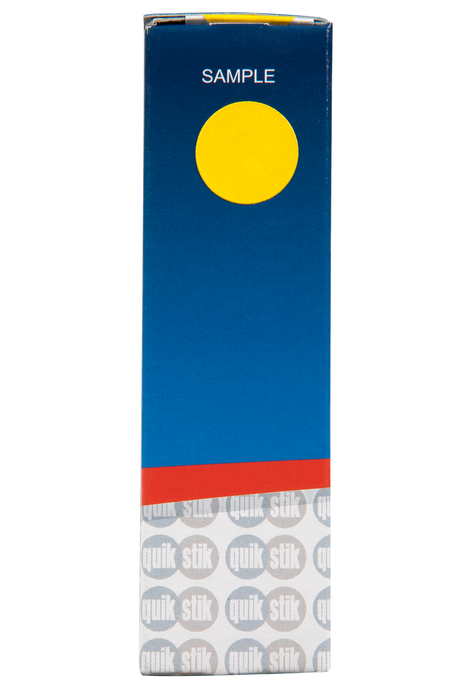 Quikstik Yellow Circular Labels 14mm
