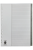 Marbig A4 Grey Polypropylene Indices/Divider, 1-31