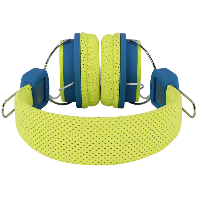 Moki Kid Safe Headphones Volume Limited Over Ear - Yellow/Blue