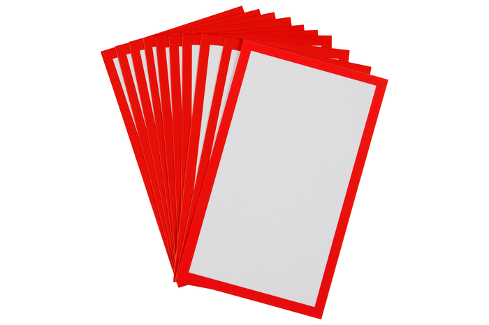 QuikStik Display Tickets Red Border 75 x 125mm x 10's