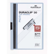 Duraclip A4 30 Sheet Punchless Document File Blue
