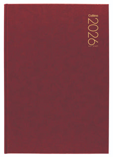 2026 Collins Diary A41, Day to Page, Red, 210mm x 297mm