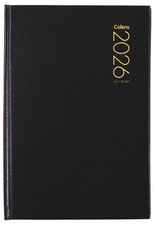 2026 Collins Diary A51, Day Per Page, Black, 148mm x 210mm