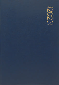 2025 Collins Diary A41, Day Per Page, Navy, 210mm x 297mm