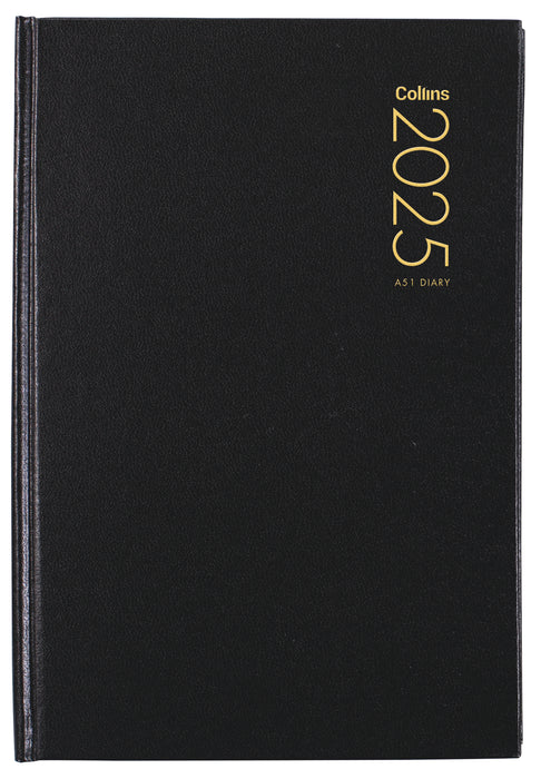 2025 Collins Diary A51, Day Per Page, Black, 148mm x 210mm