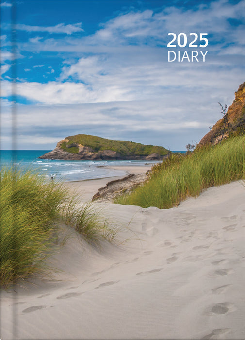 2025 Collins Diary A51, Day Per Page, Coastal Scenes, Assorted Design Cover, 148mm x 210mm