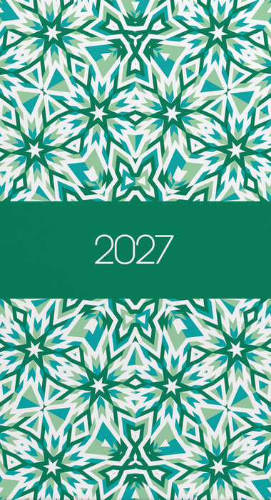 2027 Collins Slim Diary, Week to View, Kaleidoscope, 80mm x 150mm