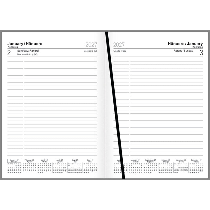2027 Collins A51 NZ Majestic Landscapes Day to Page Diary, Assorted Design Cover, 148mm x 210mm