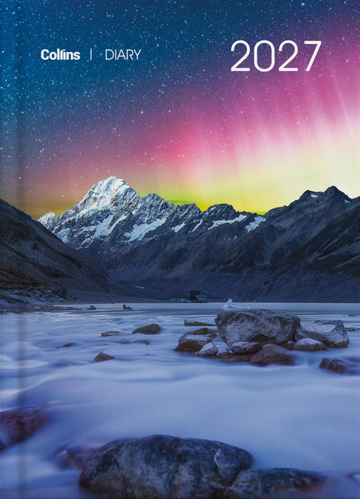 2027 Collins A51 NZ Majestic Landscapes Day to Page Diary, Assorted Design Cover, 148mm x 210mm